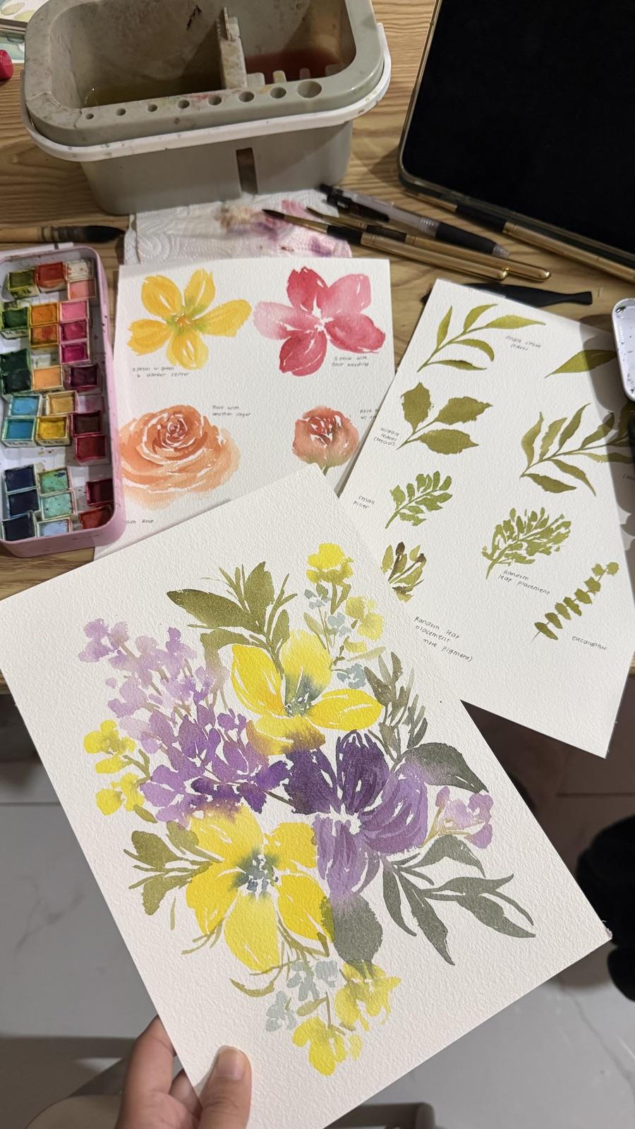 Loose Florals in Watercolor