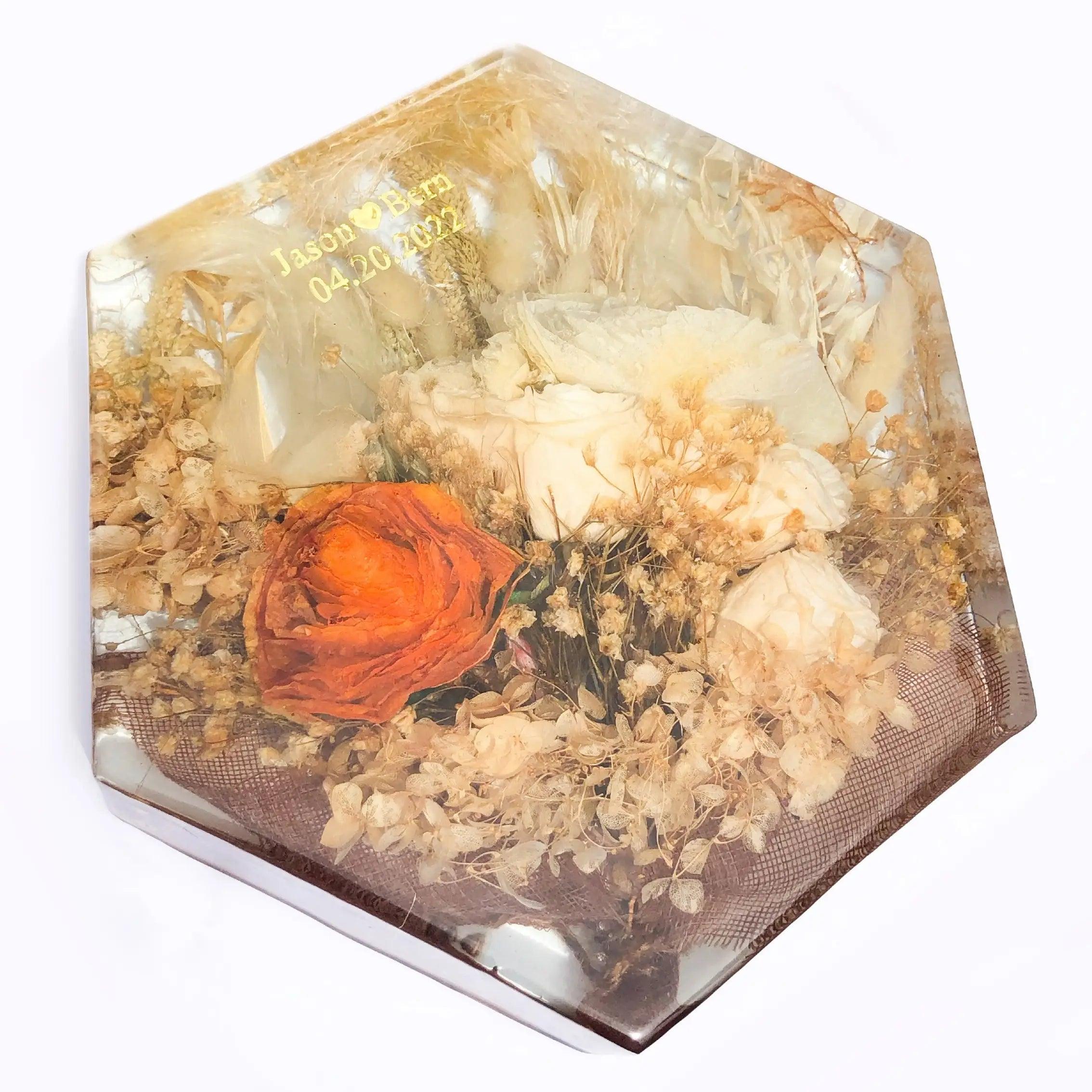 Hexagon Block Flower Preservation